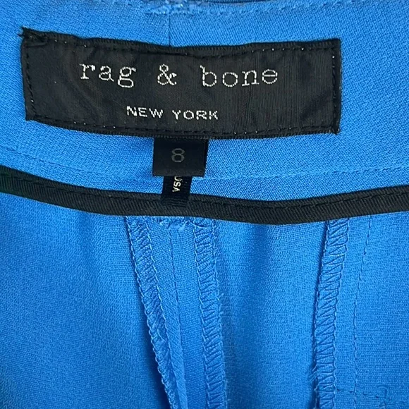 Rag & Bone Bright Blue Skinny Leg Trousers Sz:8 - Picture 5 of 13
